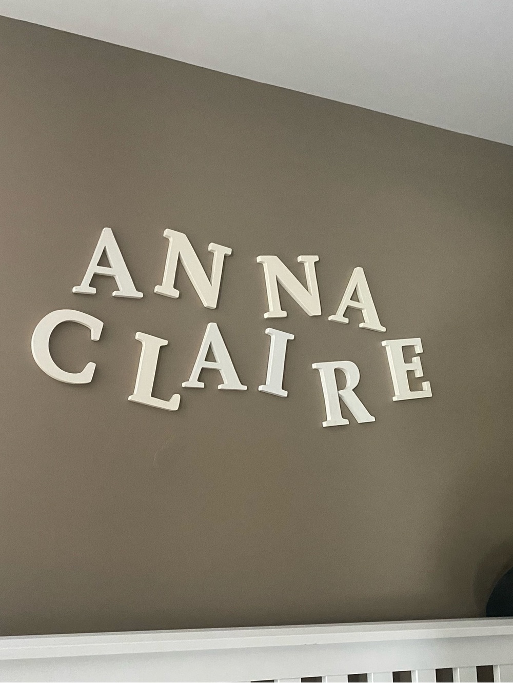 Custom Wooden Wall Name Letters in White - 5”